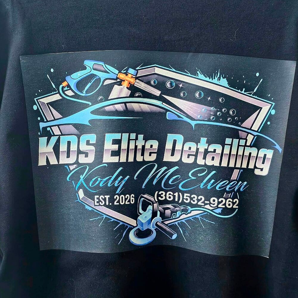 KDS Elite Detailing shirt print reading Kody McElveen, Est. 2026